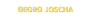 Der Vorname Georg Joscha